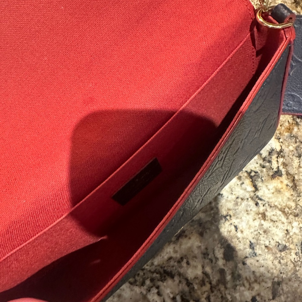 Louis Vuitton Felicie Pochette Navy Blue/Red - Picture 5 of 6